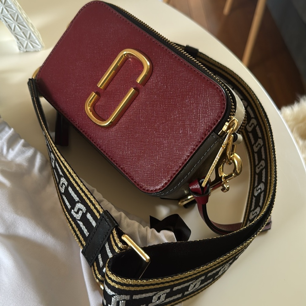 Marc Jacobs Deep Maroon Snapshot Crossbody Bag